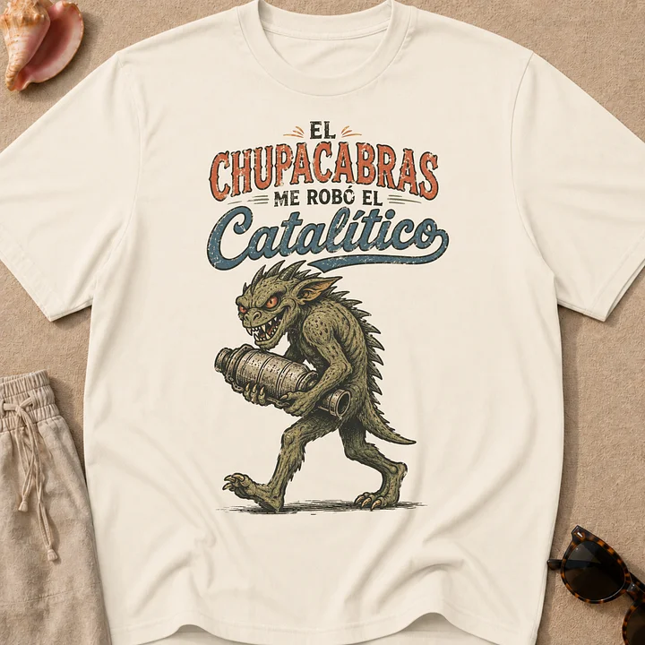 El Chupacabras Me Robó el Catalítico Camiseta Unisex product image (2)