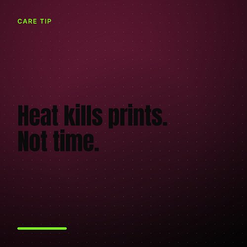 The dryer is killing your print, not time.

Here's the thing people get wrong about a fading graphic tee. They blame age. The...