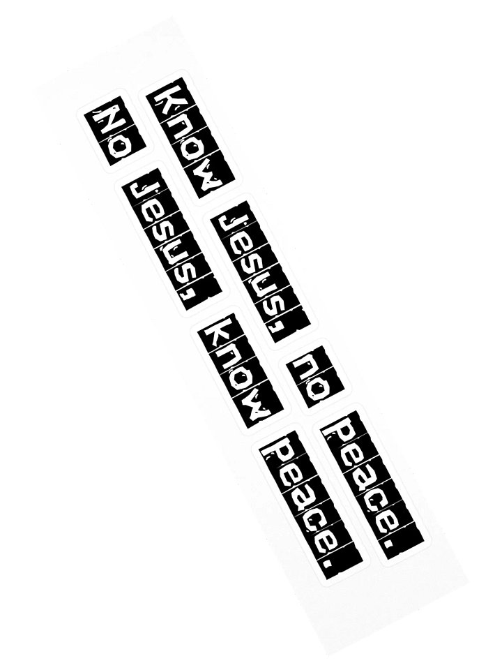 No Jesus, know peace - large sticker product image (2)