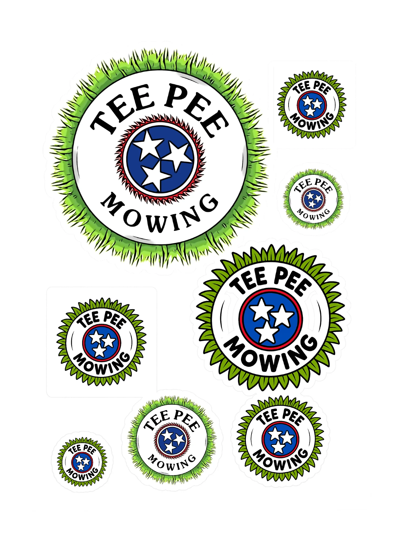 Tee Pee Mowing Stickers product image (3)