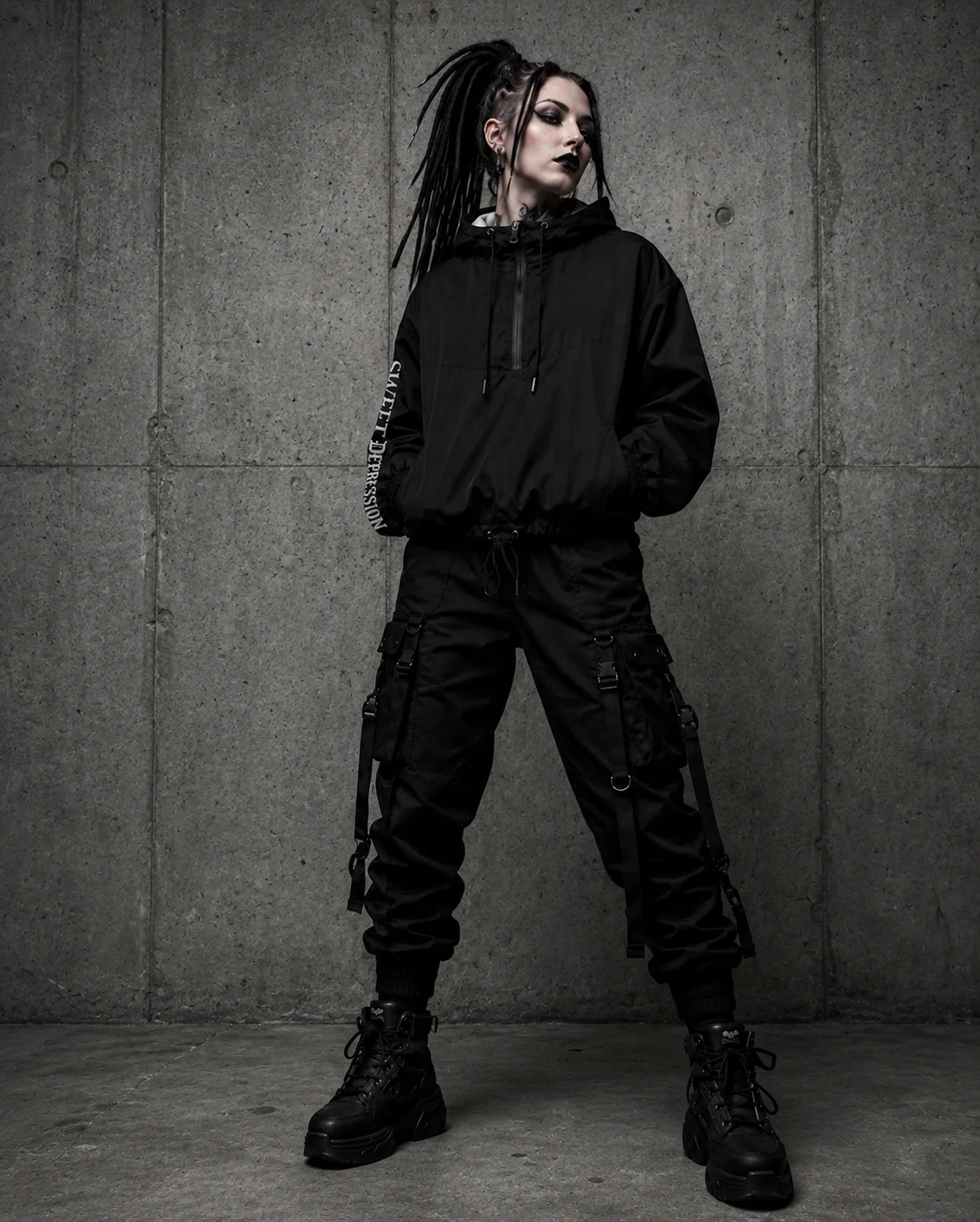 SWEET DEPRESSION EMBLEM WOMEN’S CROPPED WINDBREAKER product image (4)