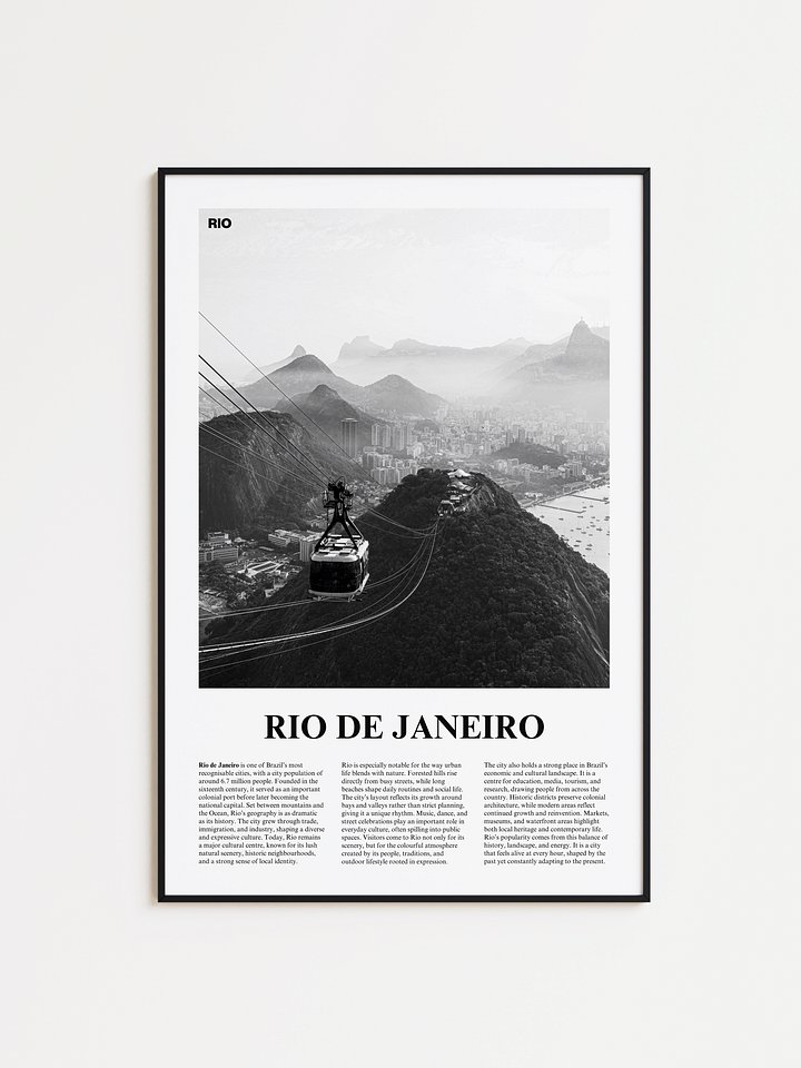 Rio de Janeiro 03 Newspaper Poster | Framed product image (1)