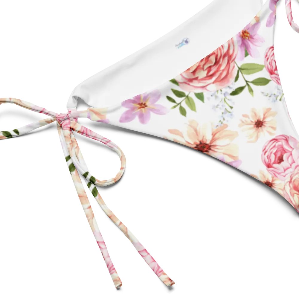 Watercolour Floral Pattern String Bikini Bottom - v1 product image (3)