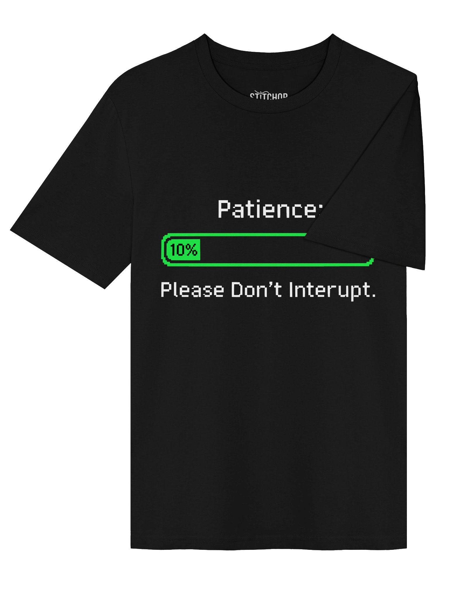 Patience Loading 10% – Funny Introvert Humor - Dark Colors - Unisex Organic T-Shirt product image (7)