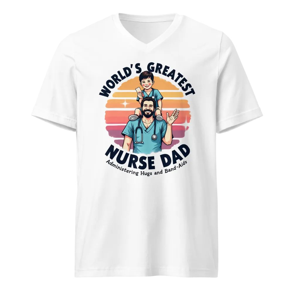 World's Greatest Nurse Dad V-Neck Tee product image (1)