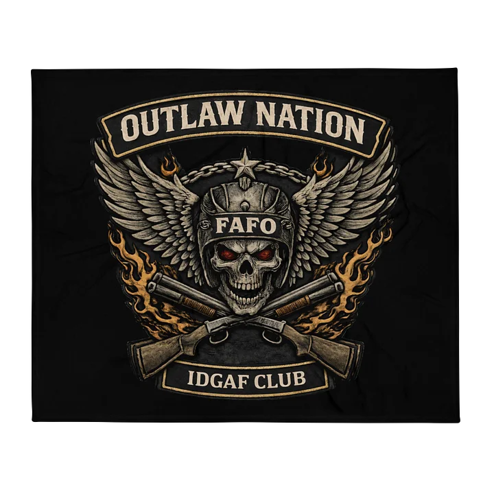 IDGAF Club Outlaw Biker Blanket product image (5)