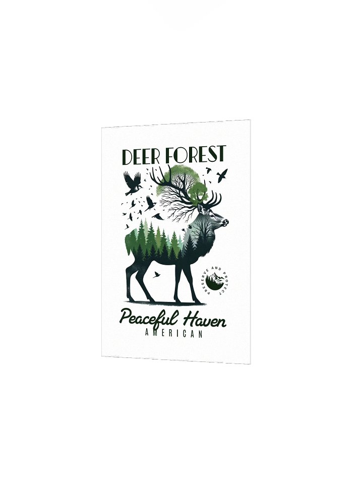 Deer Forest Peaceful Heaven Nature Poster for Home Decor product image (13)