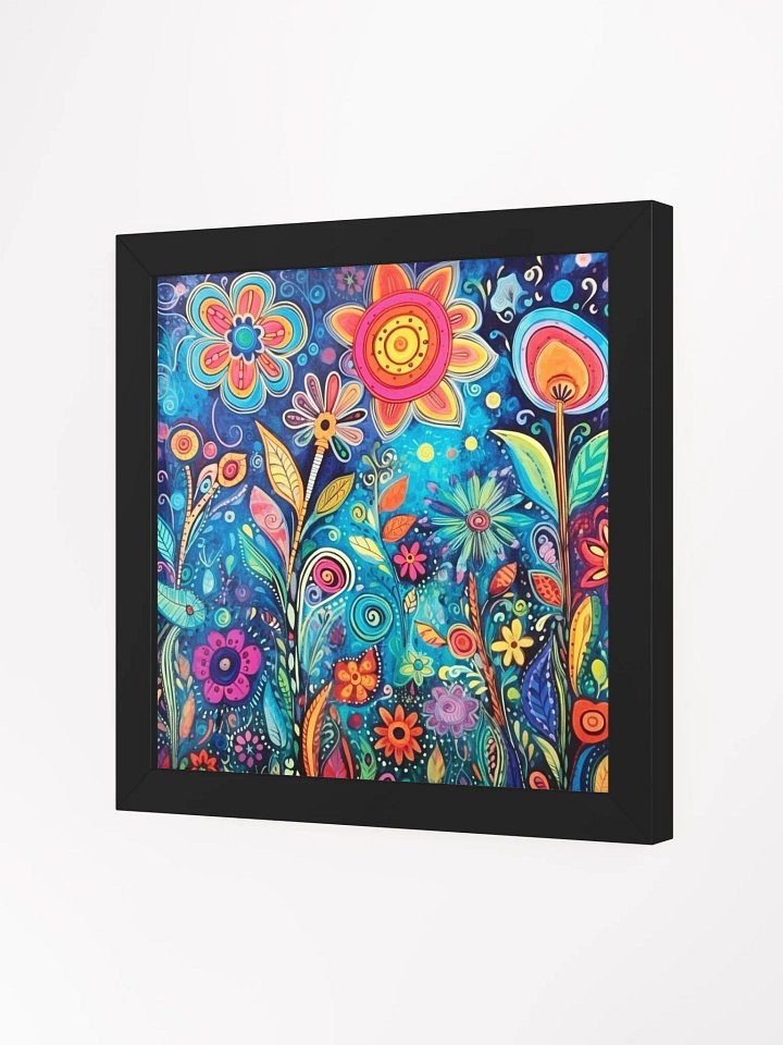Colorful Flowers and Butterflies Whimsical Wall Art product image (2)