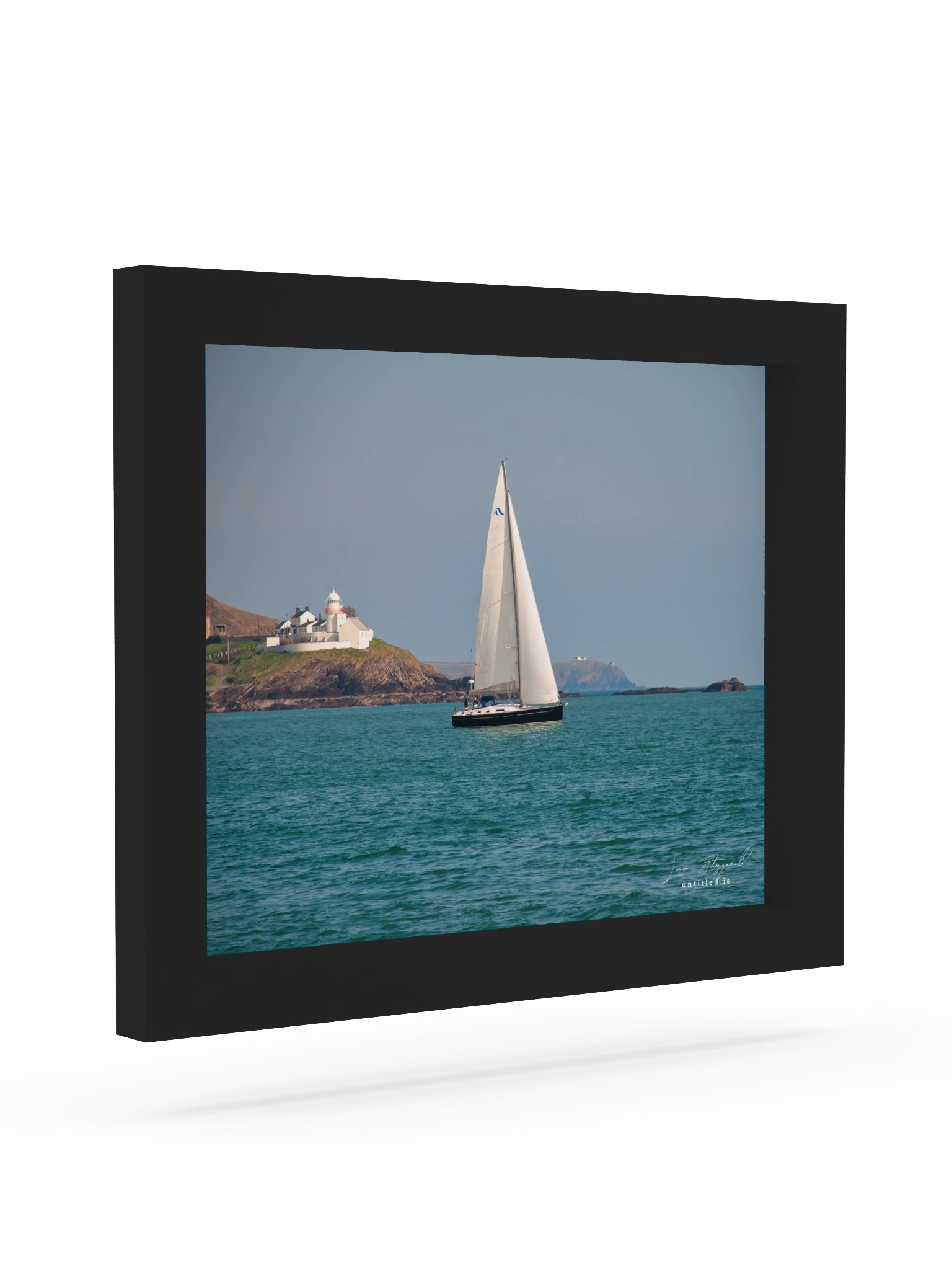 Roches Point Lighthouse Sailing Framed Photo Print product image (2)
