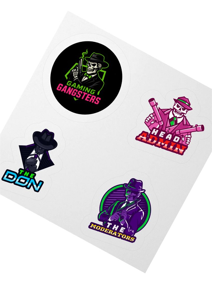 Gaming Gangster Kiss Cut Stickers product image (2)