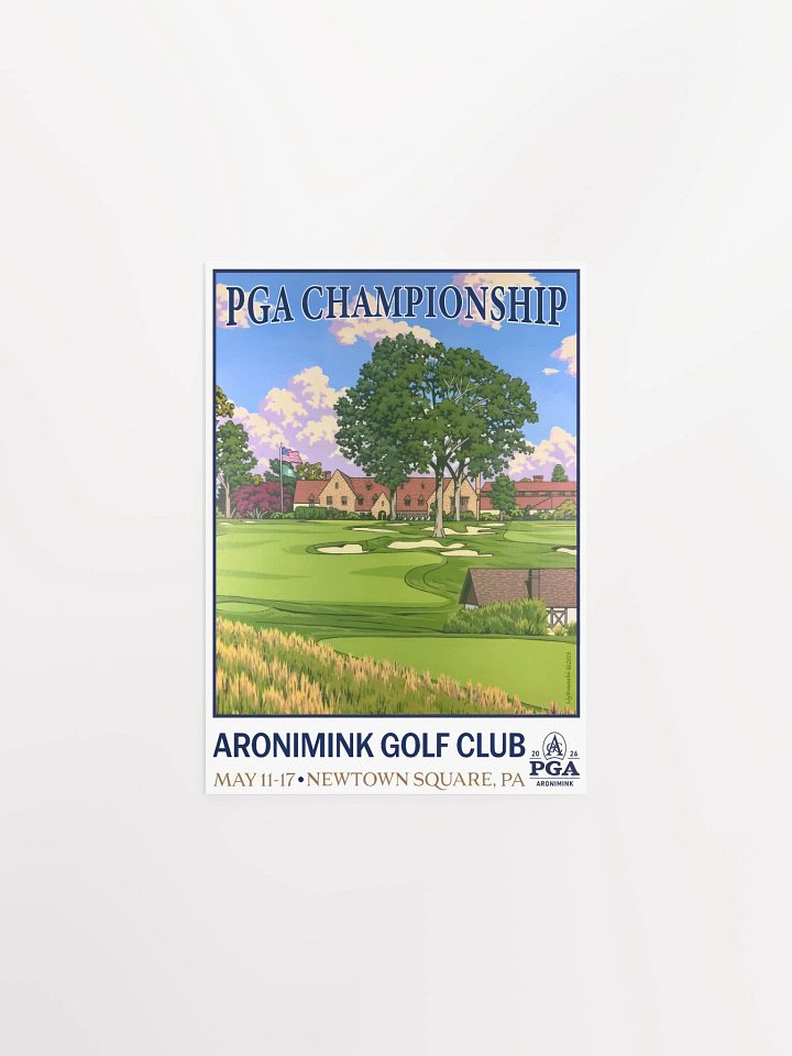 2026 PGA Championship Poster | Aronimink Golf Club Art | Official Style Golf Tournament Print product image (1)