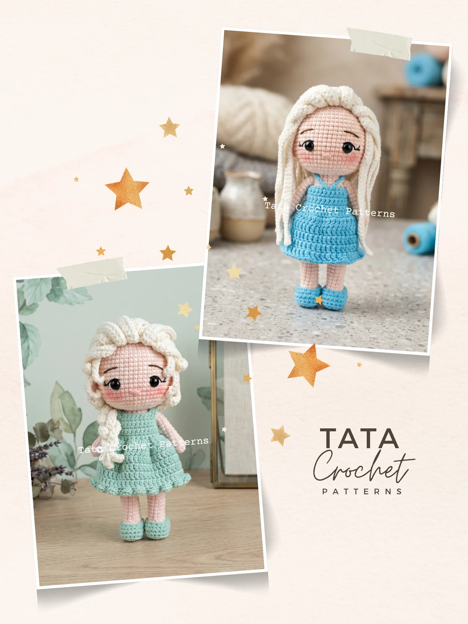 Chibi Doll Amigurumi Crochet Pattern - Bundle 1 | Digital Download PDF product image (4)