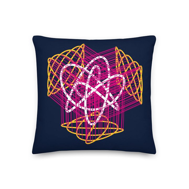 Orthographic Butterflies - Lissajous Figures Mathematical Art Pillow product image (1)