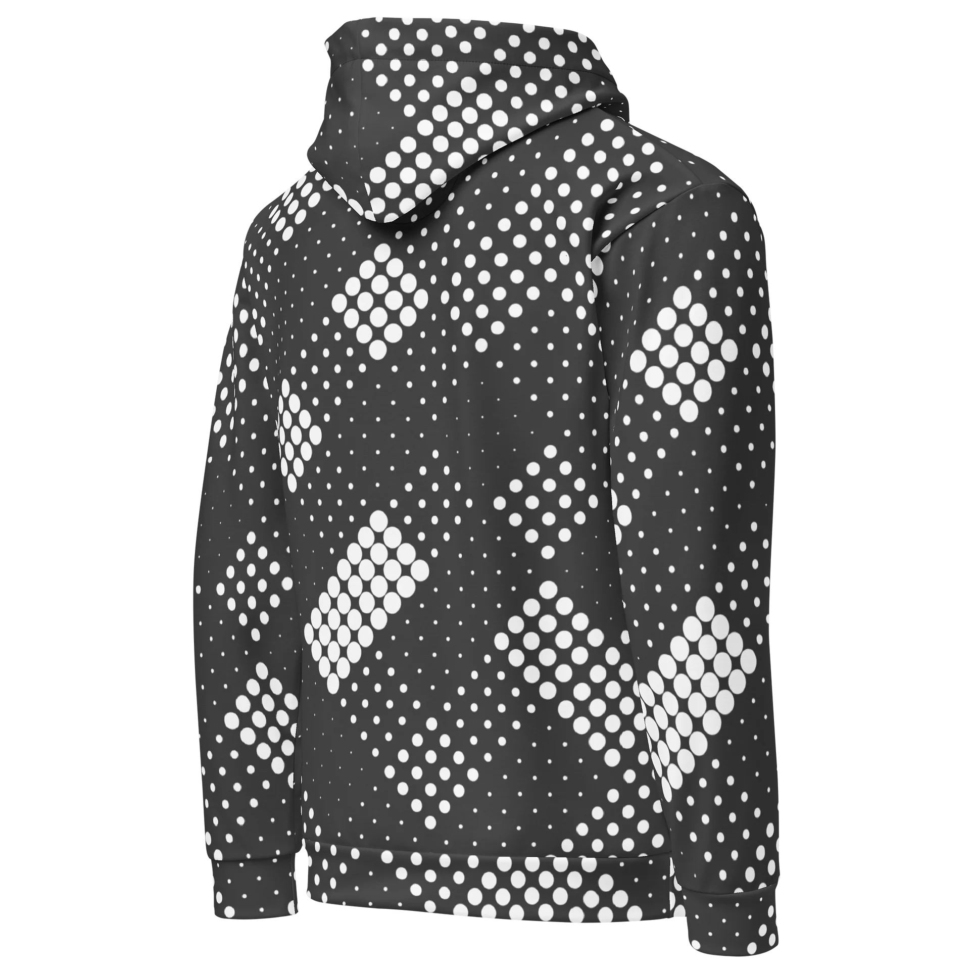 Geometric Dot Pattern All-Over Print Hoodie product image (5)
