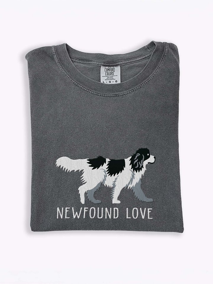 Newfound Love T-Shirt(Embroidered) of a Newfoundland(Black & White) product image (2)