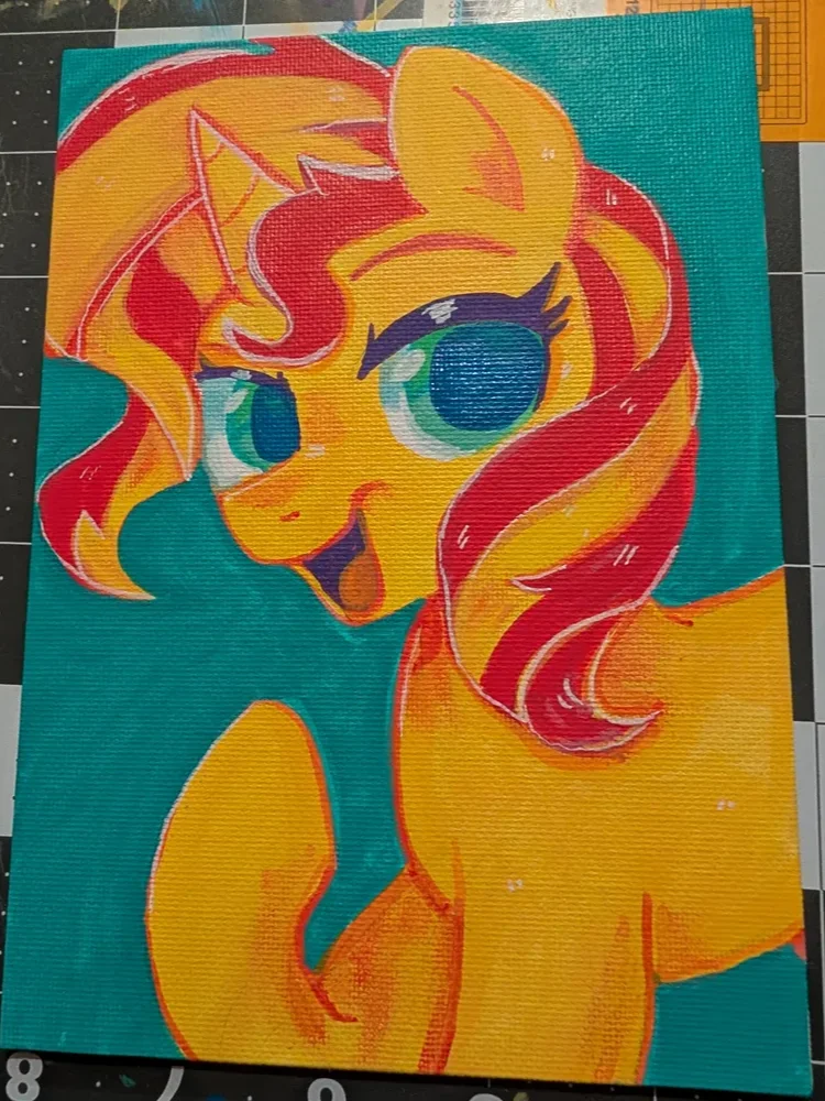 MLP Sunset Shimmer EQG Painting product image (1)