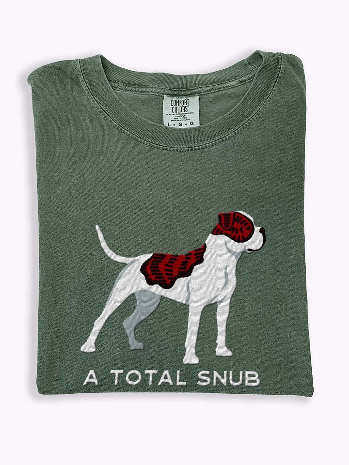 A Total Snub T-Shirt(Embroidered) of an American Bulldog(Brindle) product image (1)
