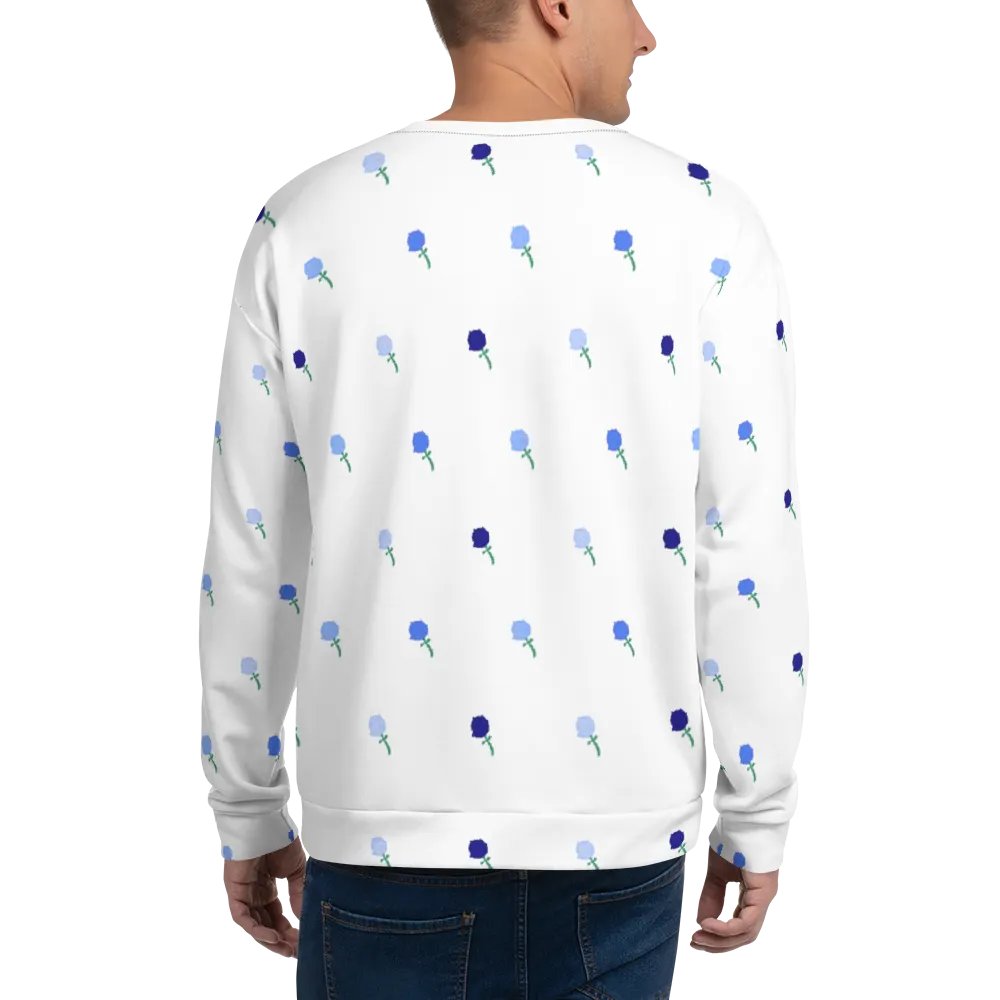 Blue Rose Patterned Sweatshirt product image (1)