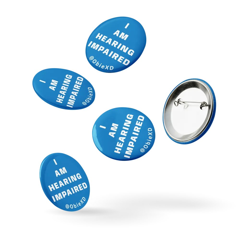 I AM HEARING IMPAIRED - Pins (Pack of 5) product image (3)