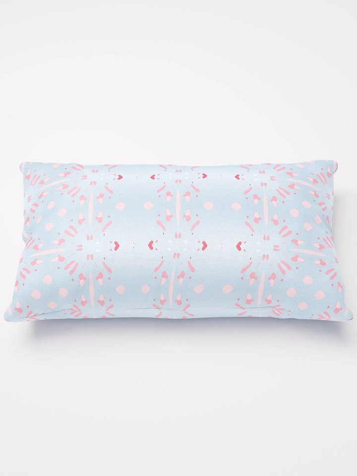 Pink Splashes & Red Hearts Pillow product image (1)