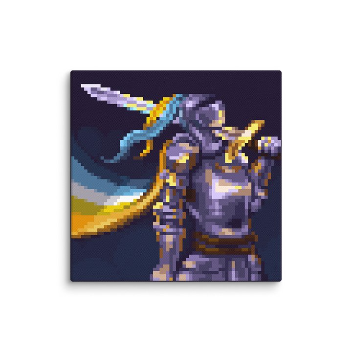 AroAce Knight Pixel Art Canvas Print product image (2)