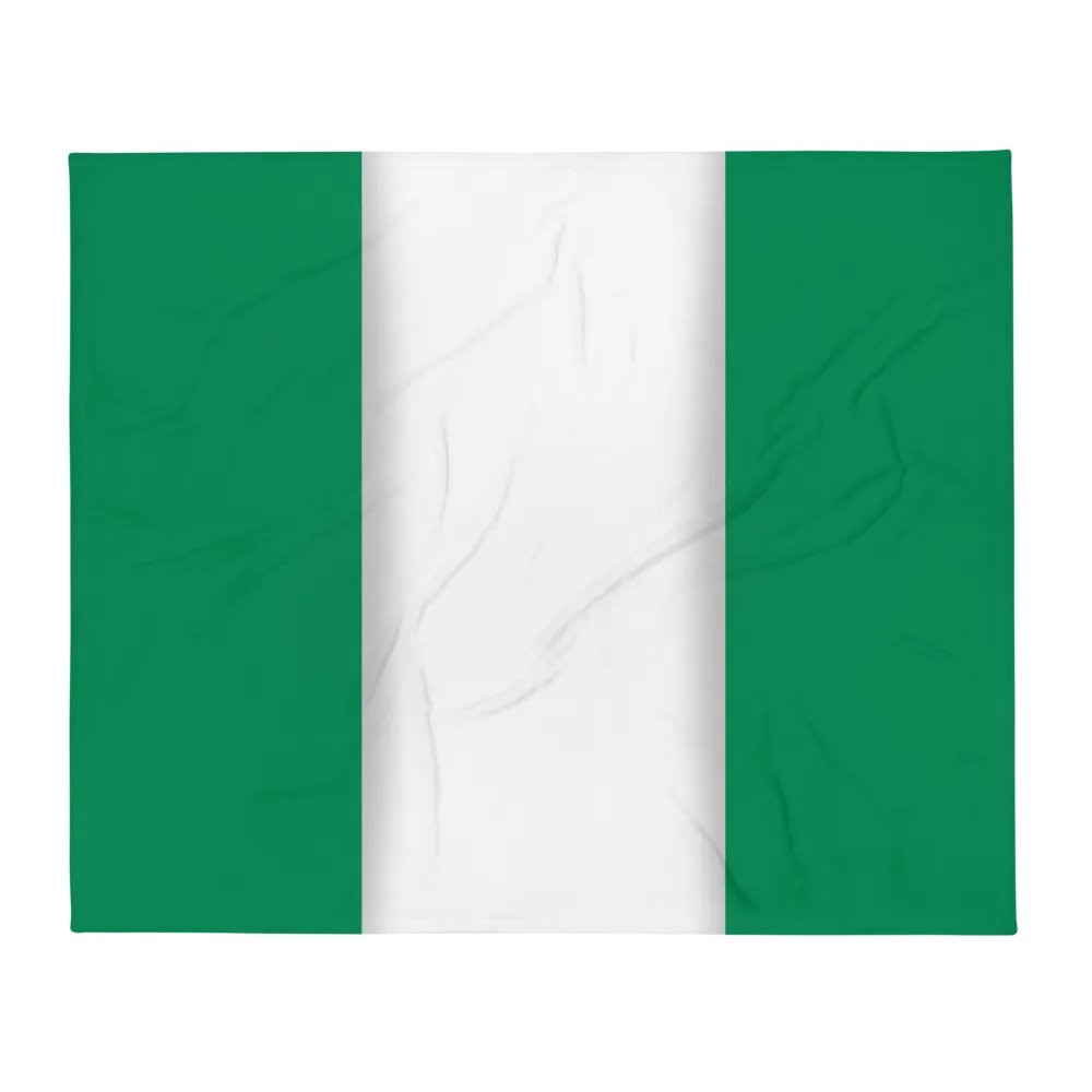 Green White Green Flag Colored Throw Blanket product image (2)