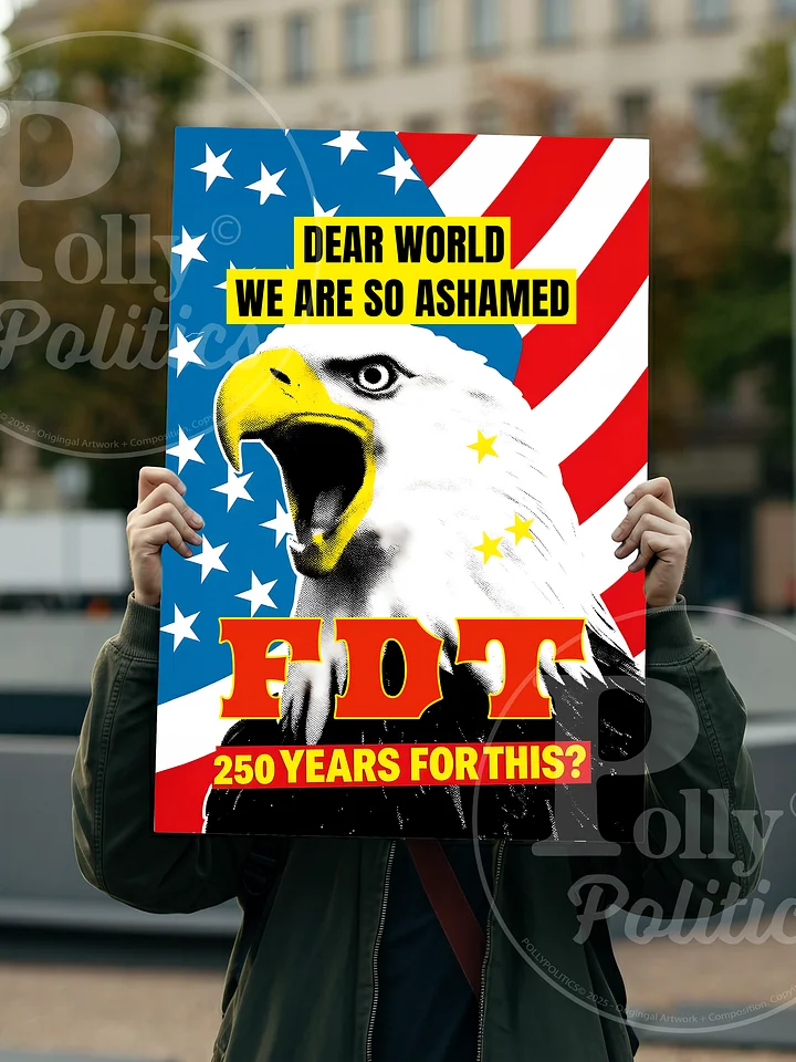 Dear World We Are So Ashamed Protest Sign product image (2)