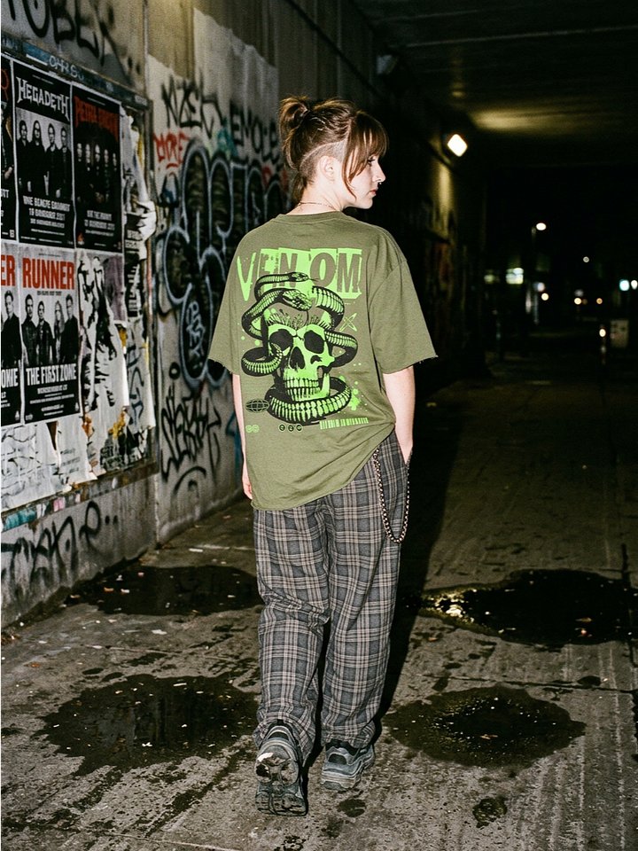 Venomous Skull T-Shirt | Void Club x Comfort Colors Heavyweight Garment-Dyed Tee product image (2)