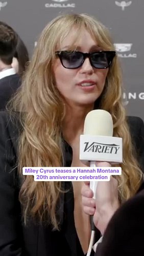 🚨 @mileycyrus teasing a 20th anniversary celebration for #HannahMontana 👀 what are your predictions?