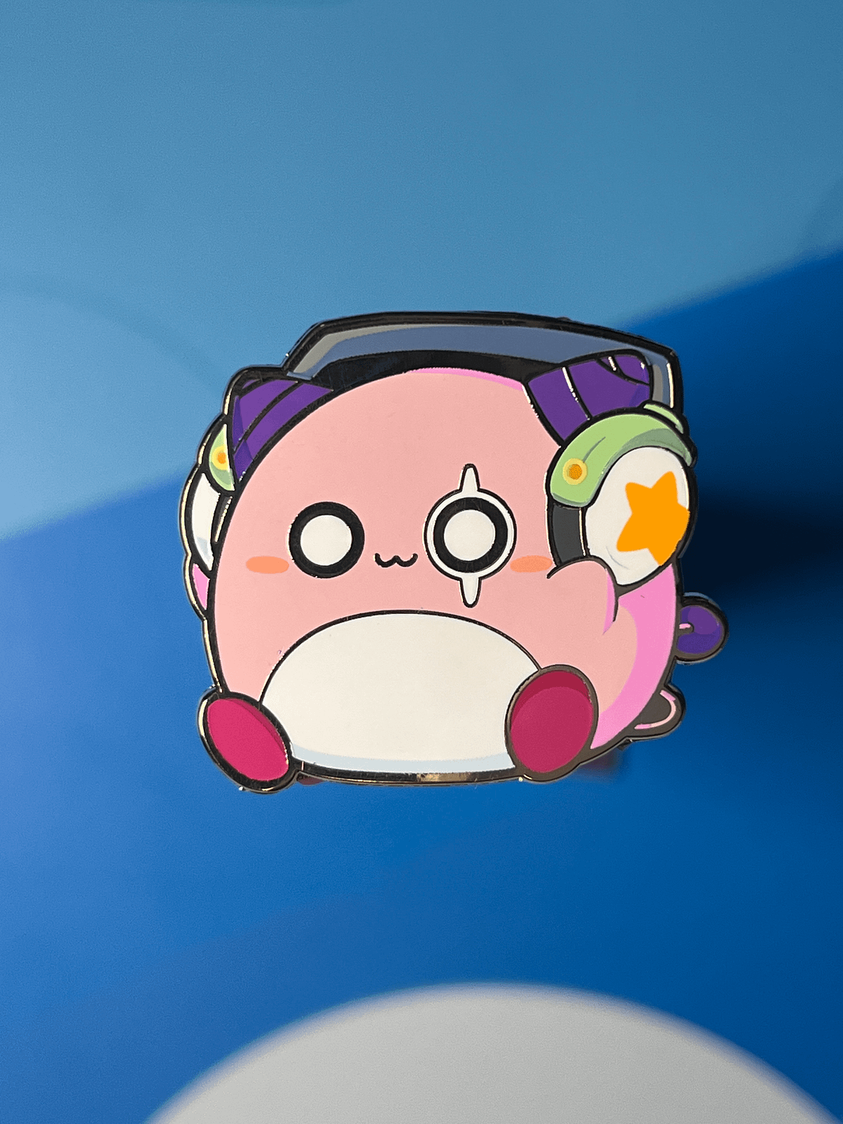 Pink Sticker Bean Pink Bean - Enamel Pin | WoWoKo