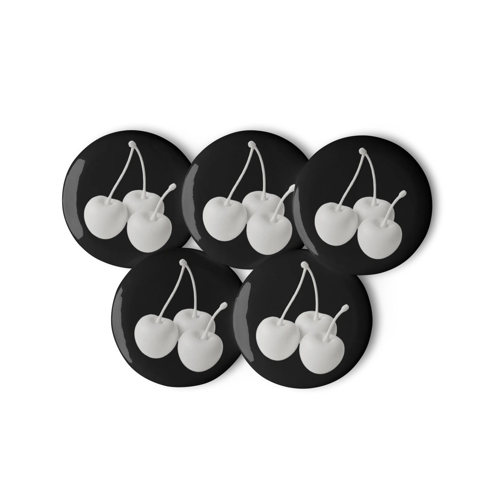 White Cherries Pin Buttons Set product image (2)
