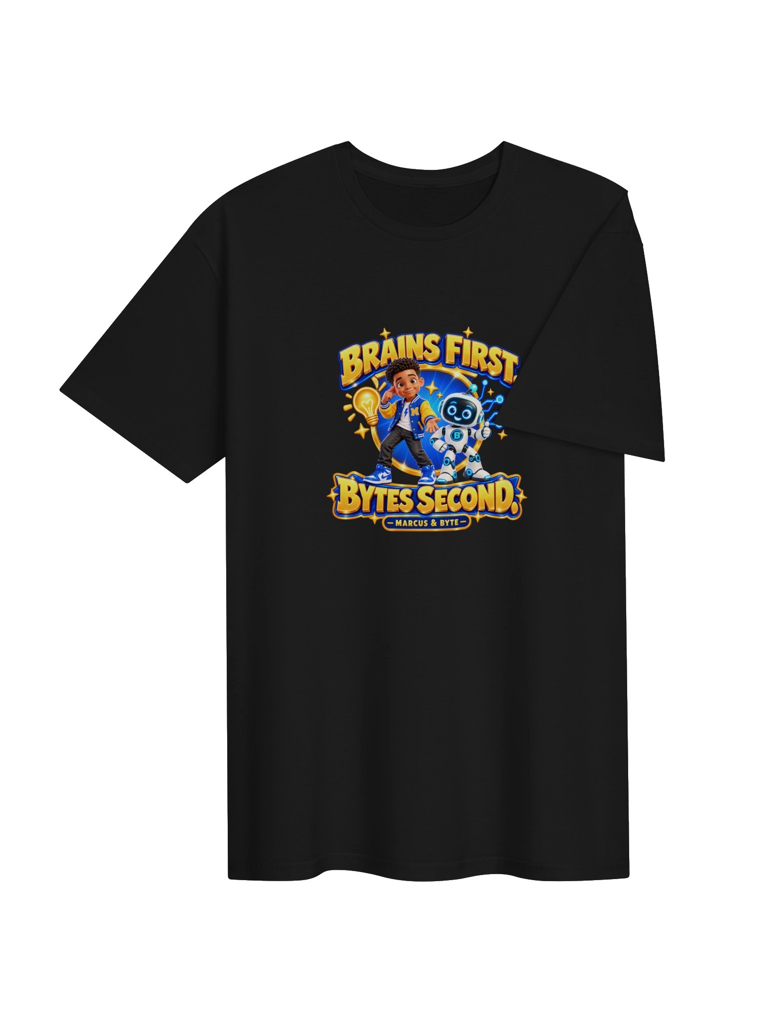 Brains First. Bytes Second. Adult Unisex T-Shirt | Marcus & Byte product image (32)