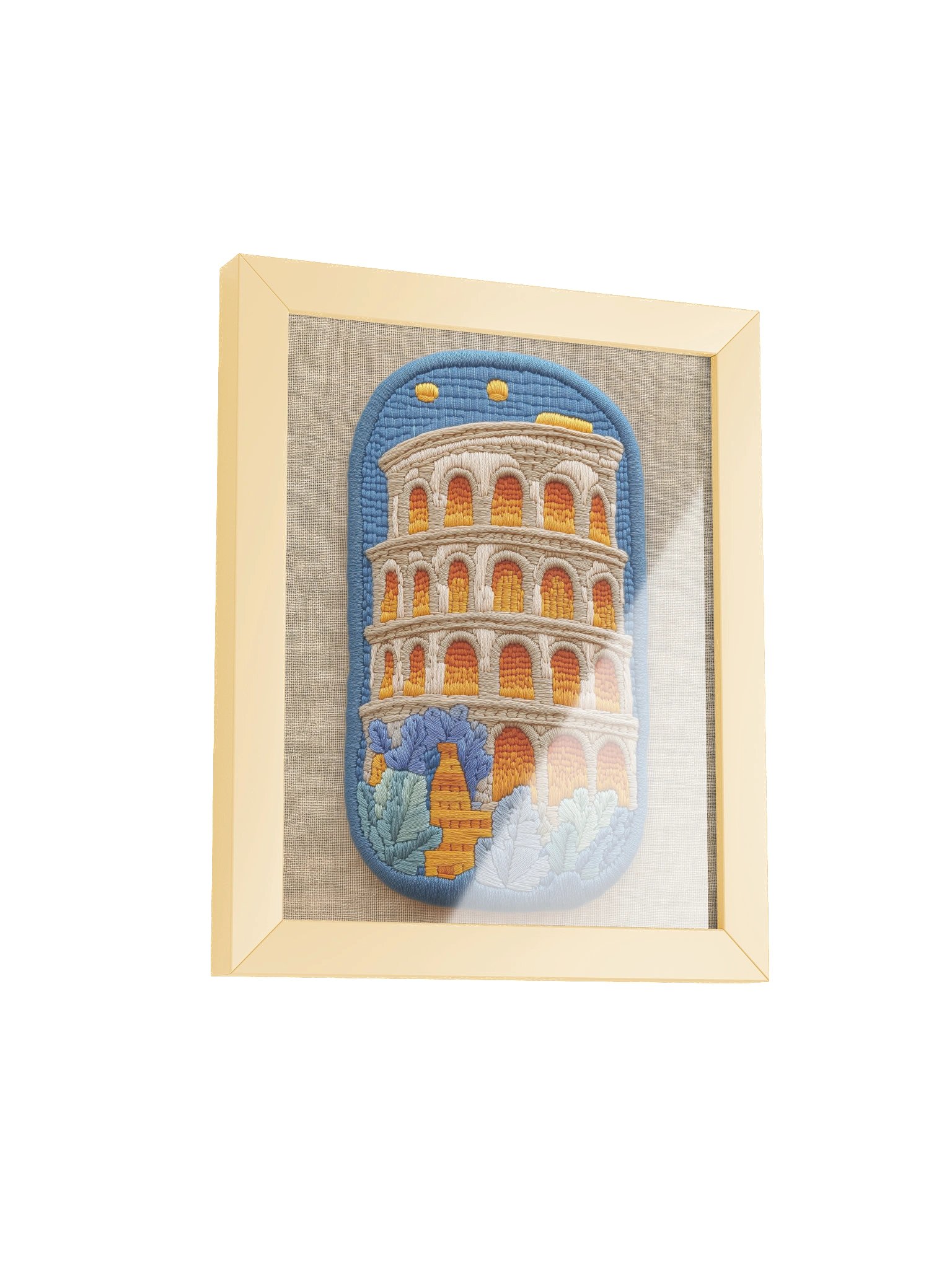 Rome, Remembered | Embroidery-Style Wall Art — Framed Print product image (30)