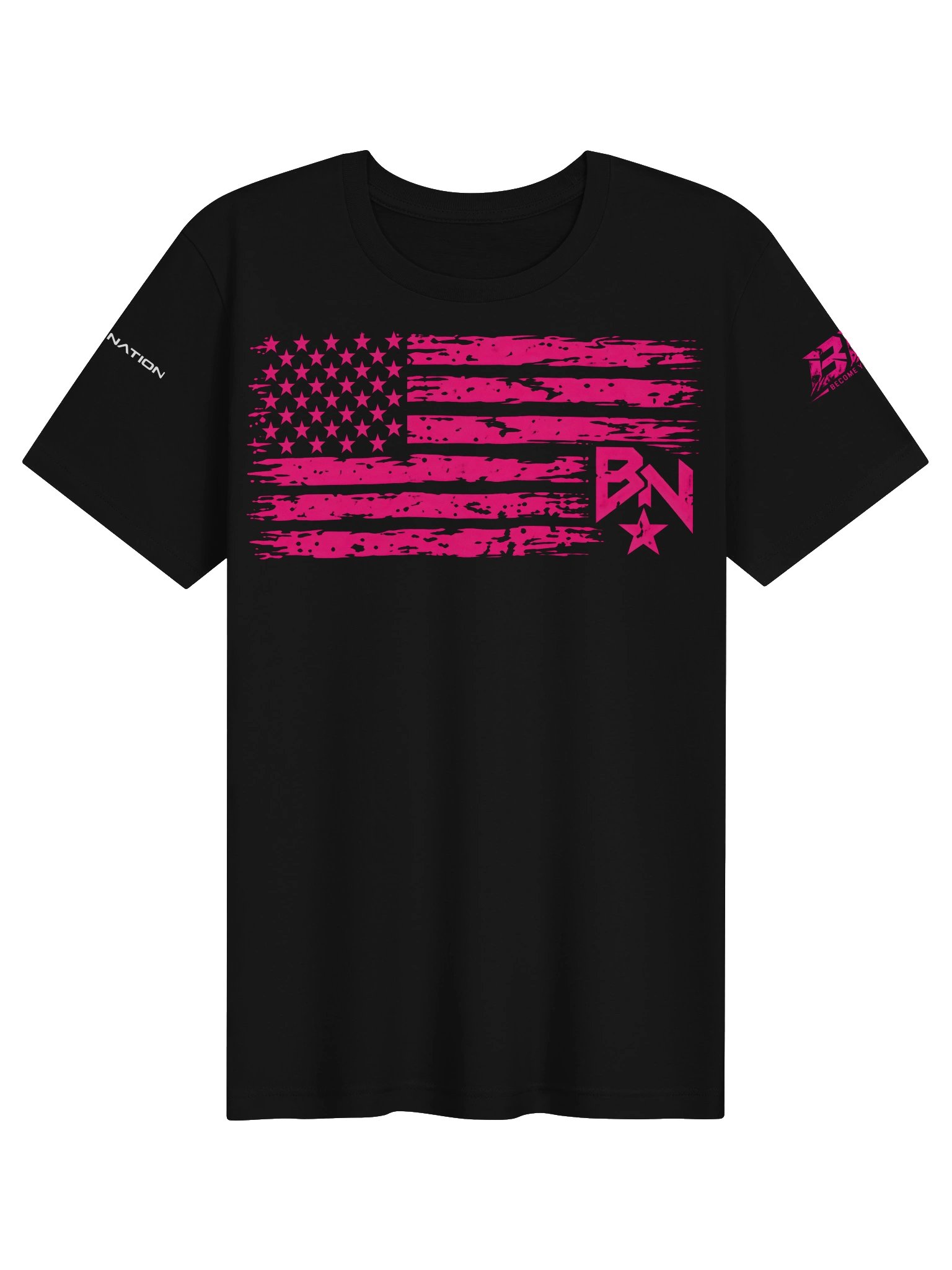 Copy of Beast Nation | Distressed American Flag Tee Pink product image (1)