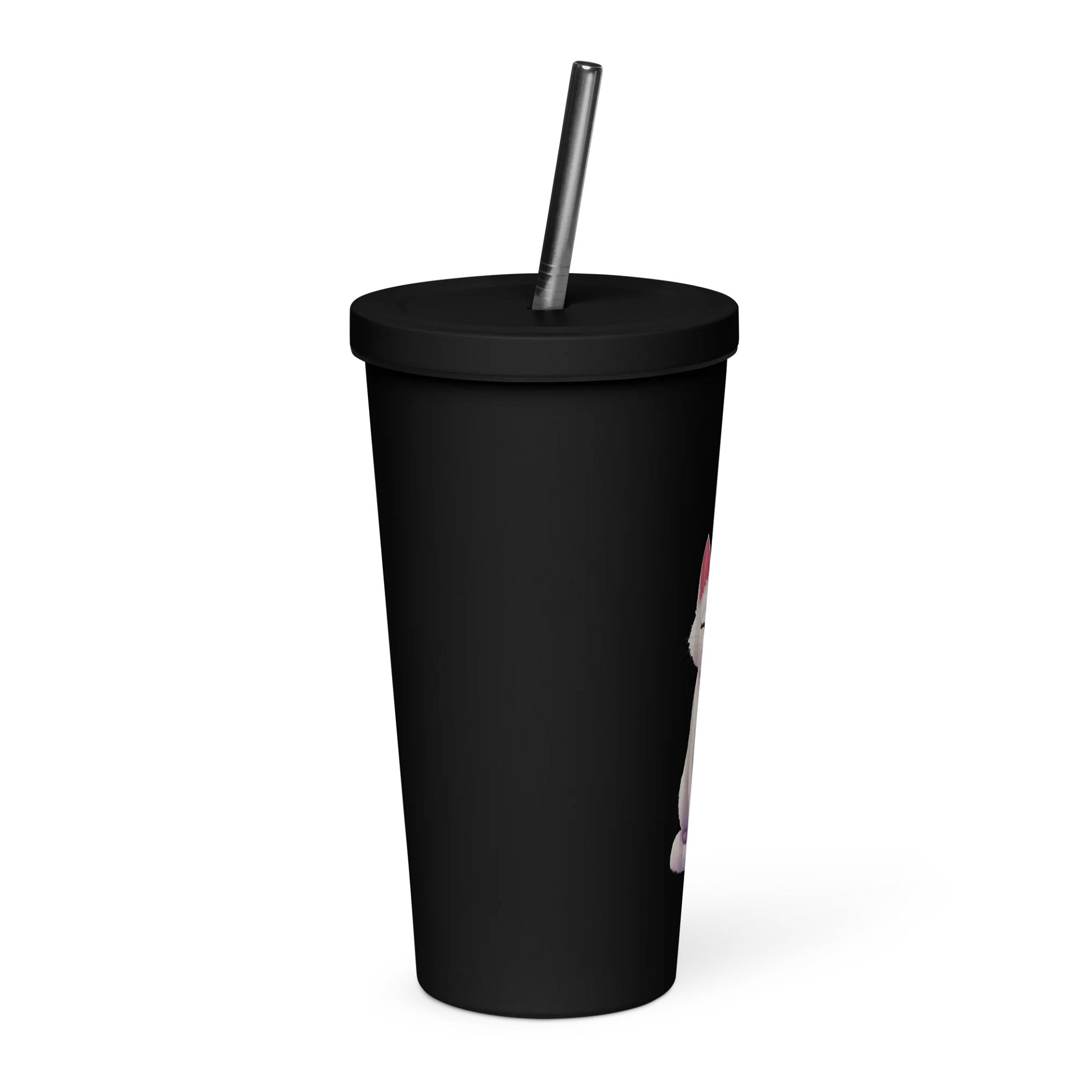 Claudia Insulated Tumbler with a Straw - Dark product image (4)