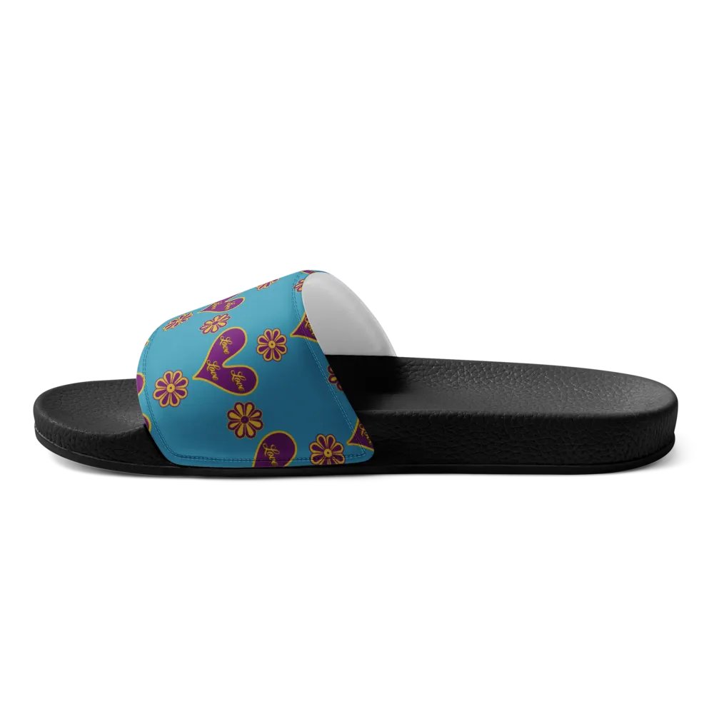 Ladies Blue Love Slides product image (4)
