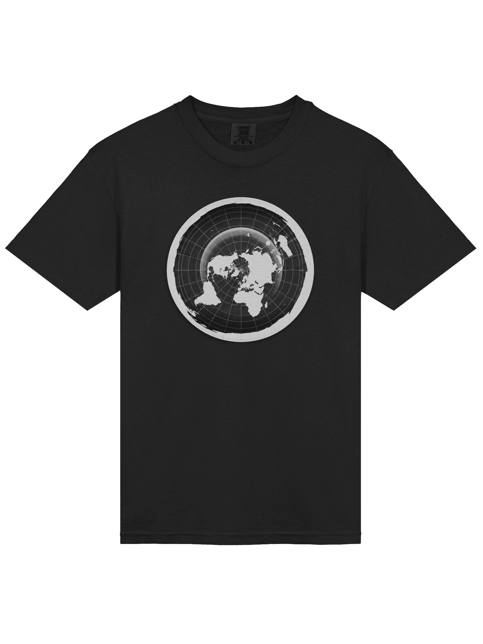 Flat Earth Map in black product image (20)