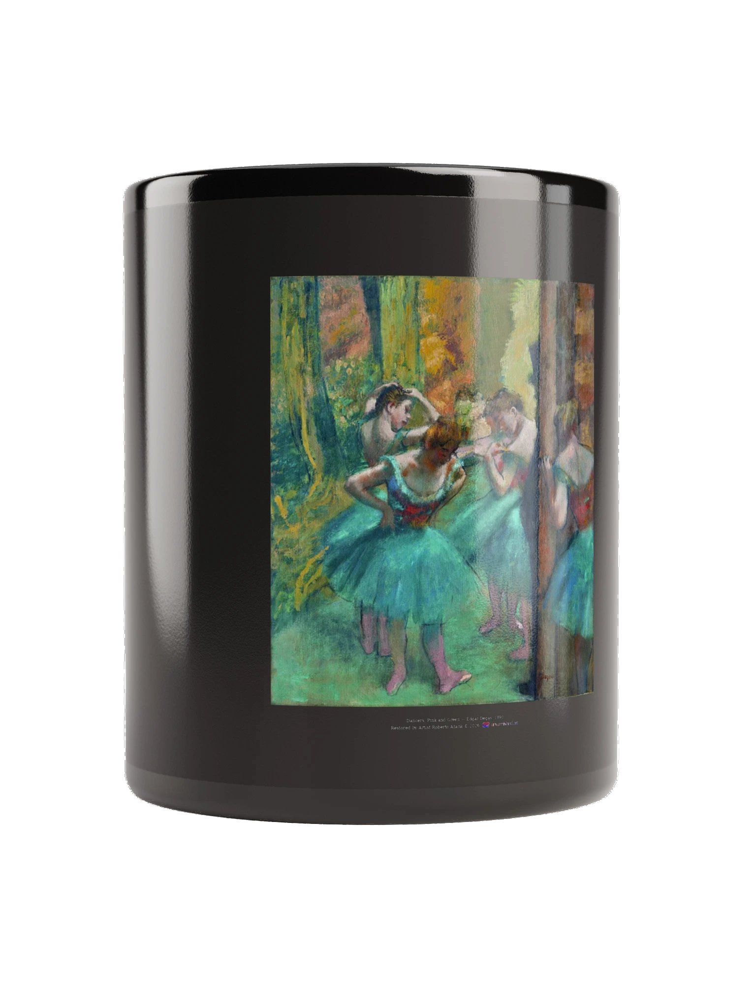 Dancers, Pink and Green — Black Mug product image (2)