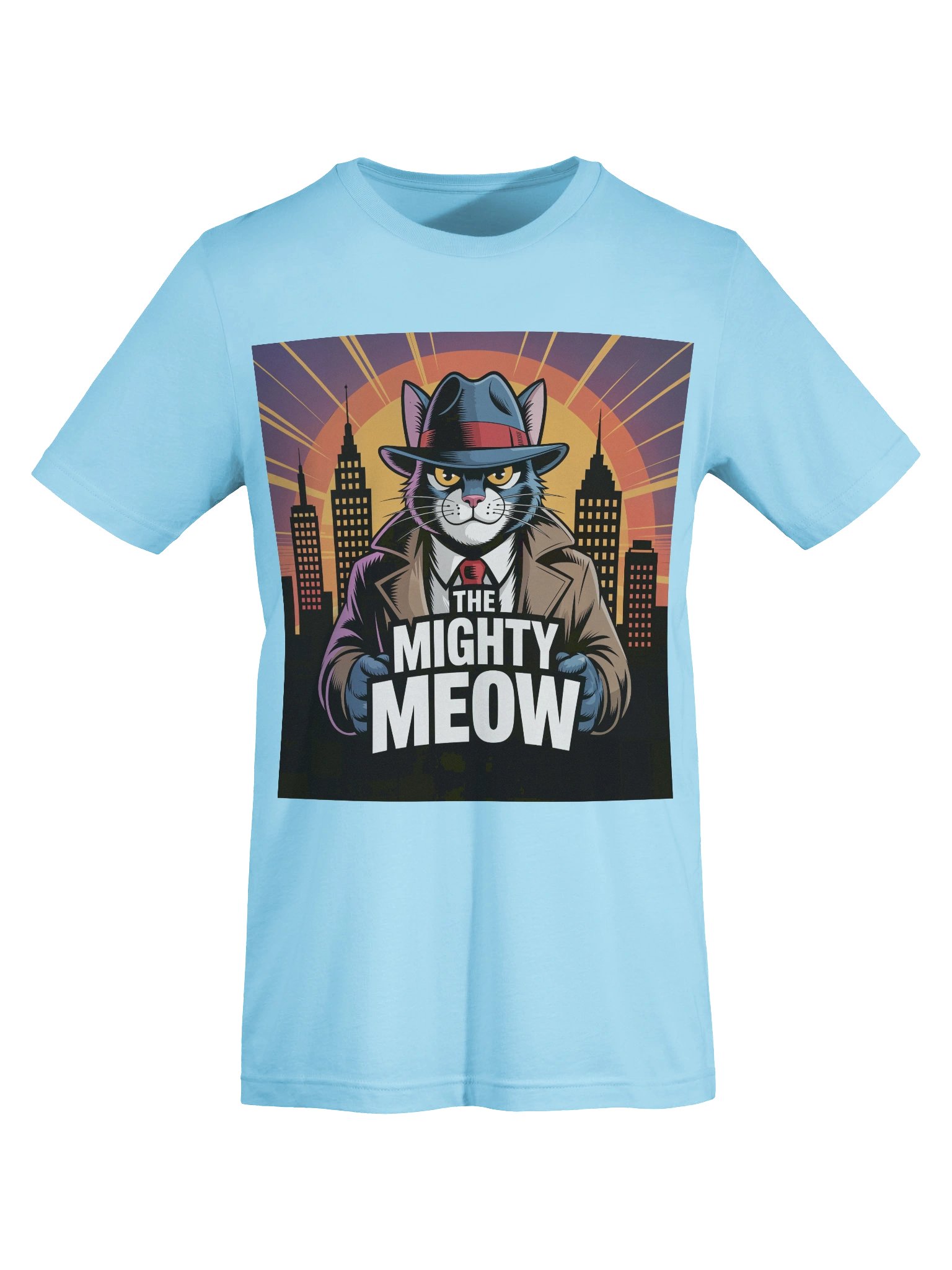 The Mighty Meow Trench Coat Cat T-Shirt product image (33)