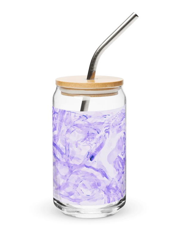 WRAPPED IN HOLY SPIRIT LAVENDER GLASS CUP product image (2)