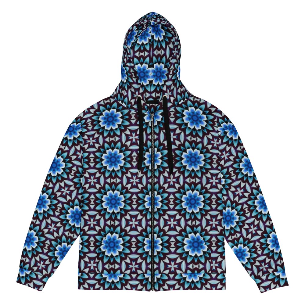 Symmetric Blue Floral Unisex Hoodie product image (4)