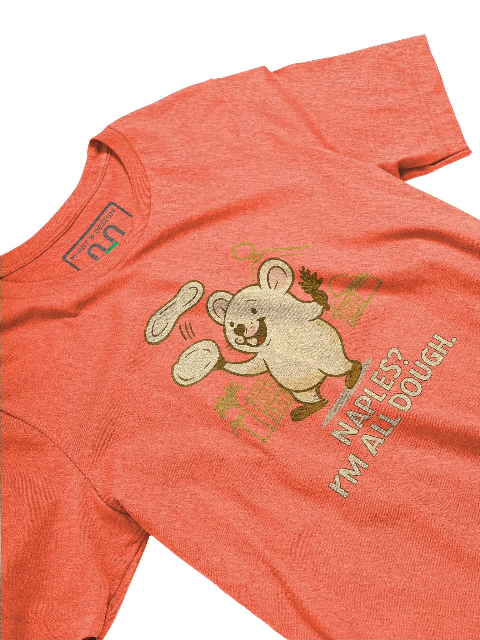 Funny Naples Pizza Pun Shirt – Cute Beaver Italy Tee with Dough Tossing – “I’m All Dough” | art.4uand.me product image (3)