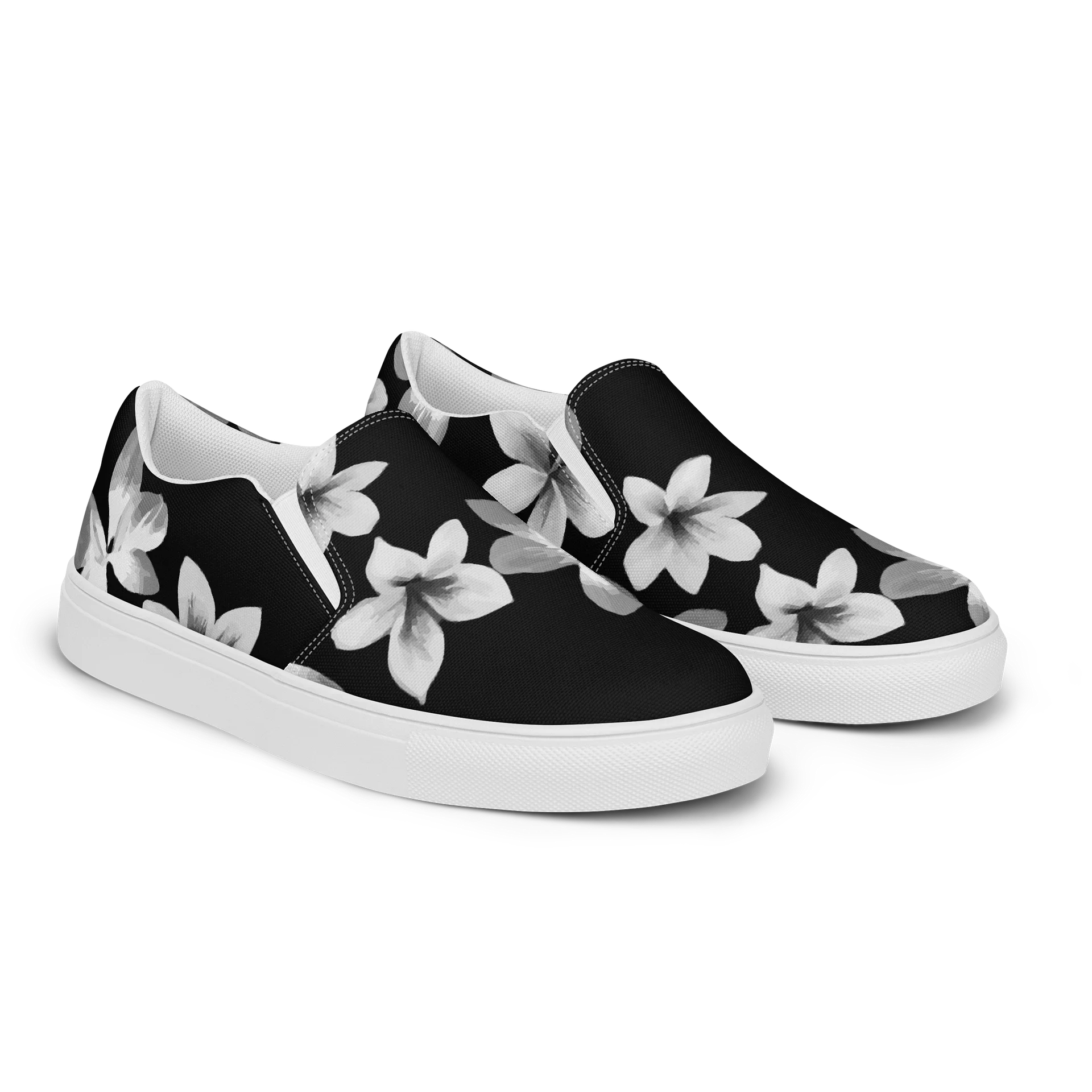 Volcanic Ash - Caribbean Soufriere Flower Print | Women's Slip-On Canvas Shoes product image (1)
