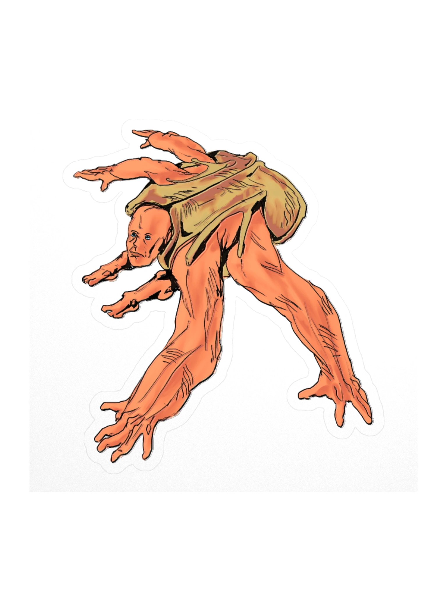 Human Crab Sticker product image (2)