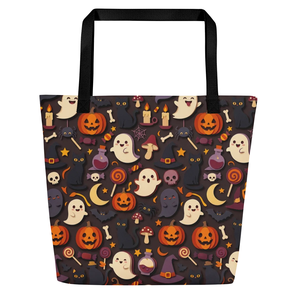 MINAY Spooky Night All-Over-Print Tote Bag | Cute Halloween Trick-or-Treat Bag & Reusable Everyday Shopper product image (1)
