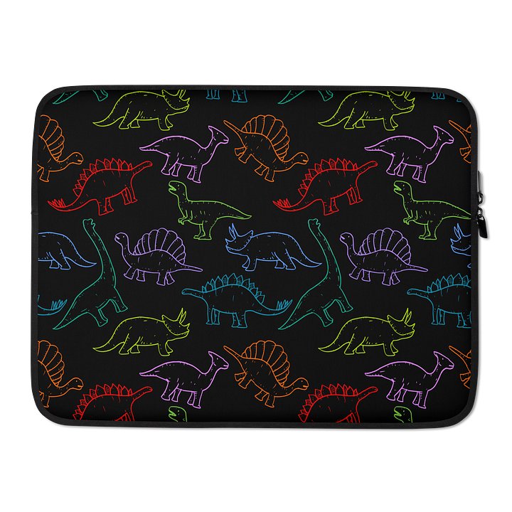 Neon Dinosaur Laptop Sleeve product image (2)