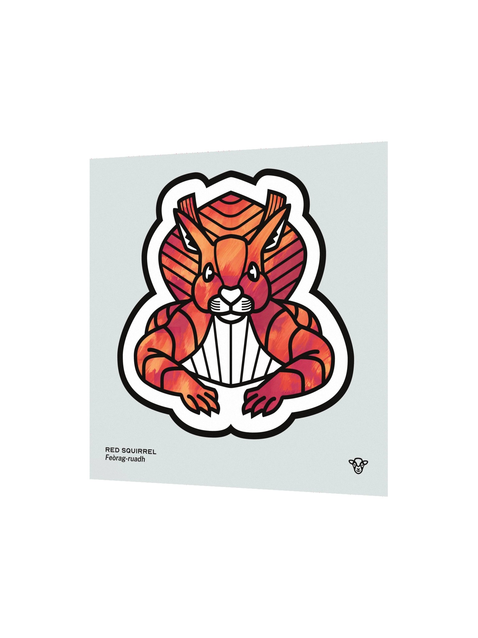 Red Squirrel Matte Square Print product image (2)