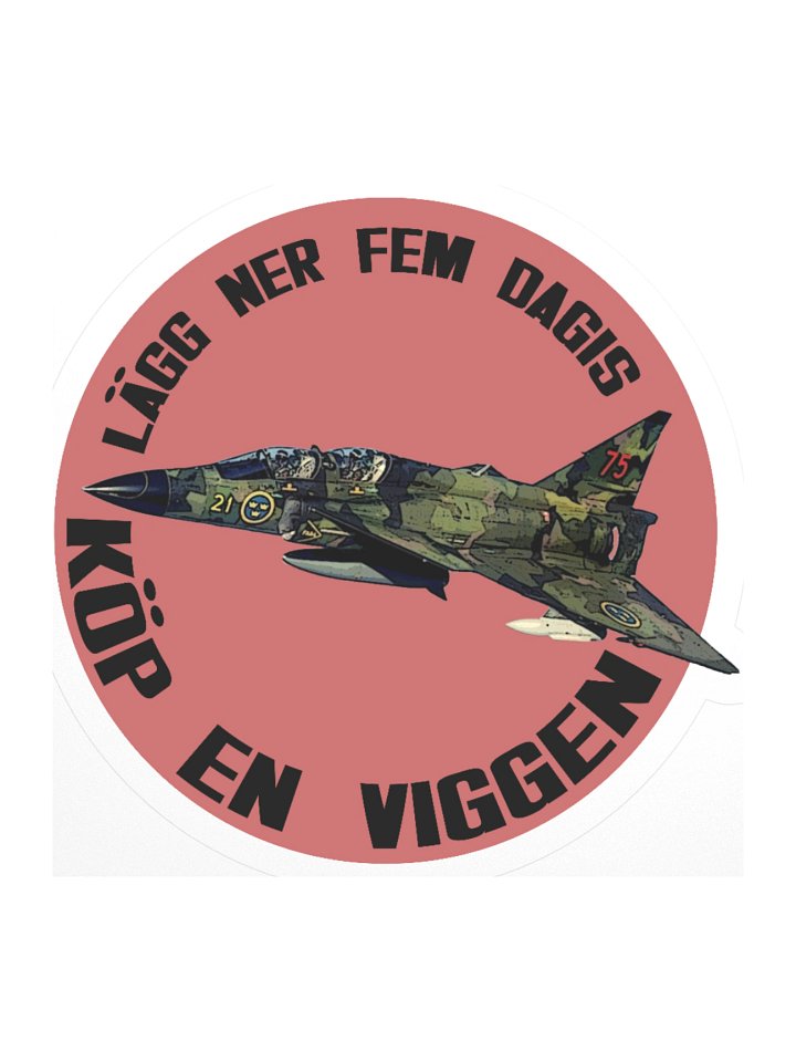 Lägg ner fem dagis - köp en Viggen (Sticker) product image (2)