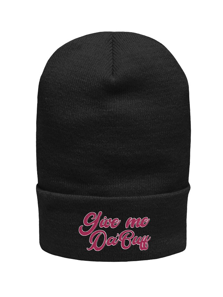 Give Me Da'Buff — Pink Script Cuffed Beanie product image (1)