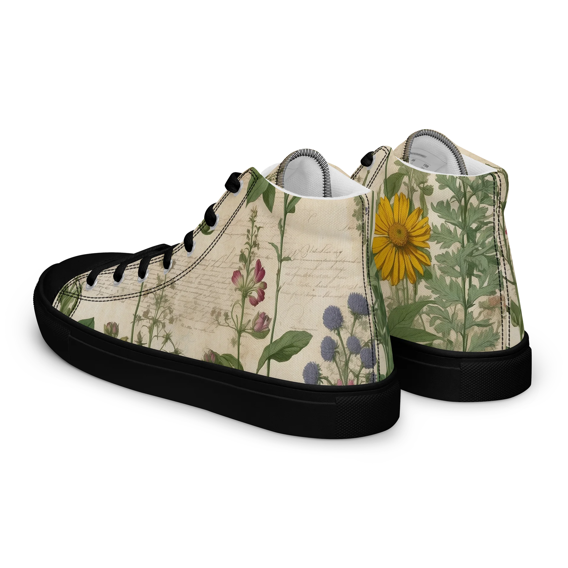 Vintage Wildflower High Top Canvas Shoes product image (5)